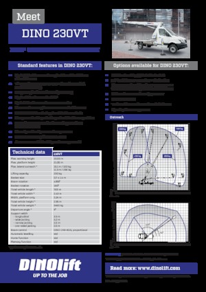 Piattaforme aeree telescopiche su rimorchio trainabile Dino Lift Dino 230VT