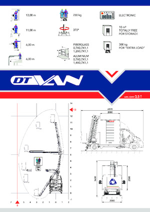 Piattaforme aeree telescopiche autocarrate CELA DT VAN