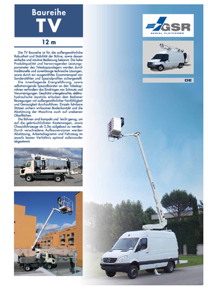 Piattaforme aeree telescopiche autocarrate GSR E120TV Basic