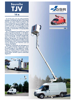 Piattaforme aeree telescopiche autocarrate GSR E140TJV Basic