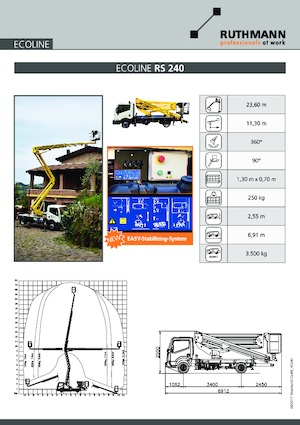Piattaforme aeree articolate autocarrate Ruthmann ECOLINE RS 240