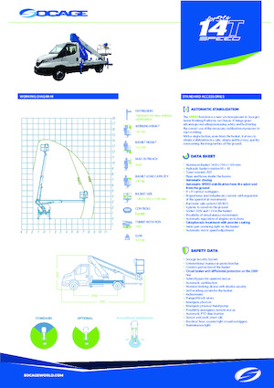 Piattaforme aeree telescopiche autocarrate Socage forSte 14 T Speed
