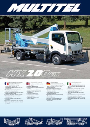 Piattaforme aeree articolate su rimorchio trainabile Multitel HX 200 EX