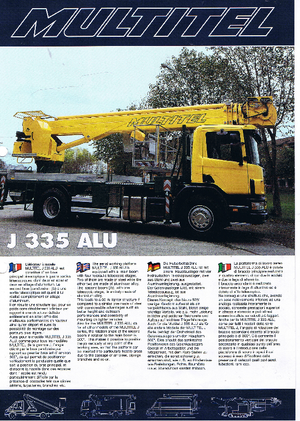 Piattaforme aeree telescopiche autocarrate Multitel J 335 Alu