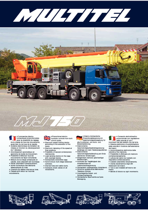 Piattaforme aeree telescopiche autocarrate Multitel MJ 750