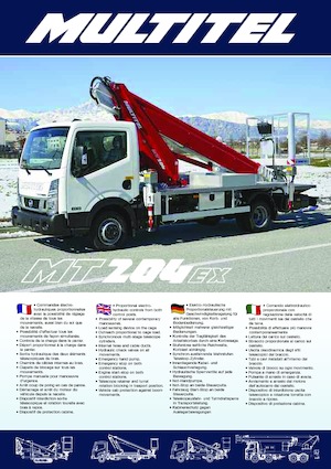 Piattaforme aeree telescopiche autocarrate Multitel MT 204 EX