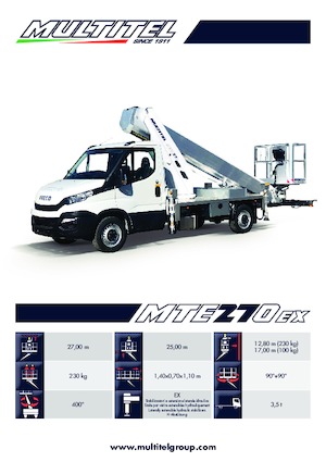 Piattaforme aeree telescopiche autocarrate Multitel MTE 270