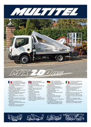 Piattaforme aeree articolate su rimorchio trainabile Multitel MX 200 DS