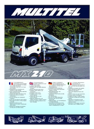 Piattaforme aeree articolate su rimorchio trainabile Multitel MX 210