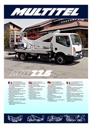 Piattaforme aeree telescopiche autocarrate Multitel MX 225