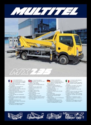Piattaforme aeree articolate su rimorchio trainabile Multitel MX 235