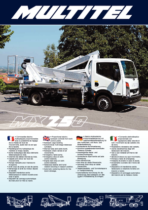 Piattaforme aeree articolate su rimorchio trainabile Multitel MX 250