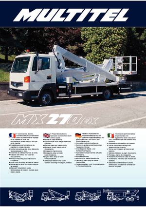 Piattaforme aeree telescopiche autocarrate Multitel MX 270 EX