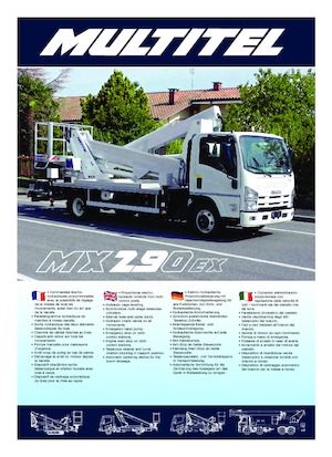 Piattaforme aeree articolate su rimorchio trainabile Multitel MX 290 EX 6ton