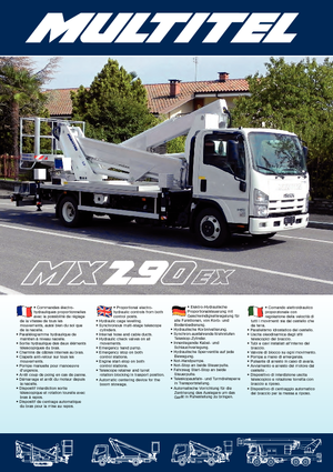 Piattaforme aeree articolate su rimorchio trainabile Multitel MX 290 EX