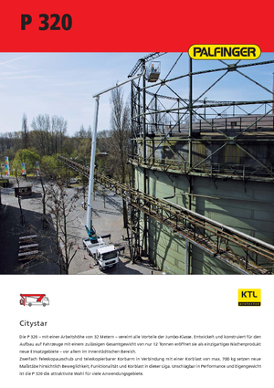 Piattaforme aeree telescopiche autocarrate Palfinger P 320