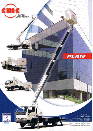 Piattaforme aeree telescopiche autocarrate CMC PLA 19