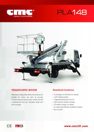 Piattaforme aeree telescopiche autocarrate CMC PLA148