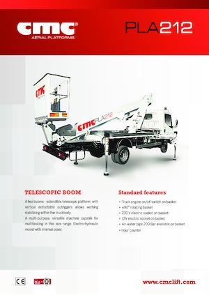 Piattaforme aeree telescopiche autocarrate CMC PLA212