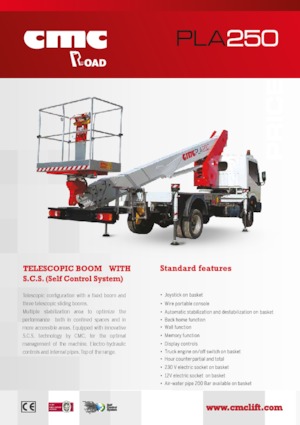 Piattaforme aeree telescopiche autocarrate CMC PLA250