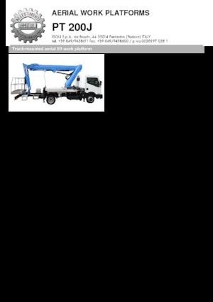 Piattaforme aeree telescopiche autocarrate ISOLI PT200J