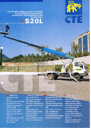Piattaforme aeree telescopiche autocarrate CTE S 20 L