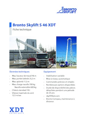 Piattaforme aeree telescopiche autocarrate Bronto Skylift S 46 XDT