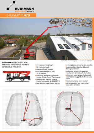 Piattaforme aeree telescopiche autocarrate Ruthmann T 470