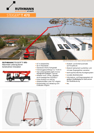 Piattaforme aeree telescopiche autocarrate Ruthmann T 470
