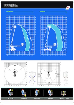 Piattaforme aeree telescopiche autocarrate Socage T416 forSte