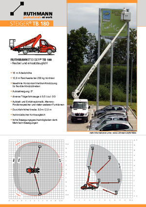 Piattaforme aeree telescopiche autocarrate Ruthmann TB 180 V3