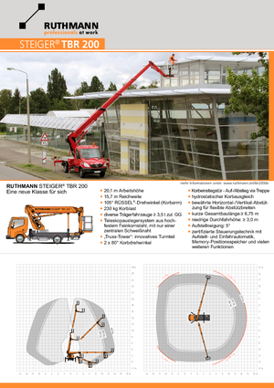 Piattaforme aeree telescopiche autocarrate Ruthmann TBR 200