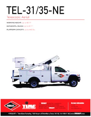 Piattaforme aeree telescopiche autocarrate Versalift TEL-31-NE