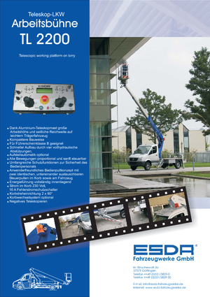 Piattaforme aeree telescopiche autocarrate Esda TL 2200