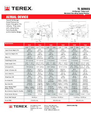 Piattaforme aeree telescopiche autocarrate Terex TL60M