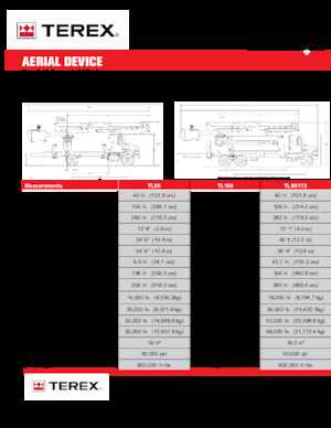 Piattaforme aeree telescopiche autocarrate Terex TL80