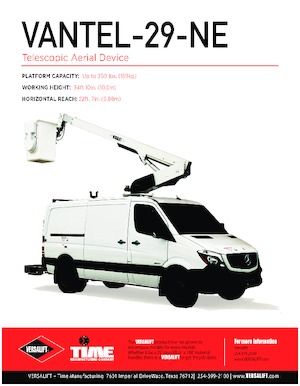 Piattaforme aeree telescopiche autocarrate Versalift VANTEL-29-NE