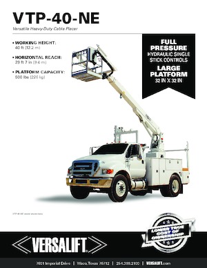 Piattaforme aeree telescopiche autocarrate Versalift VTP-40-NE