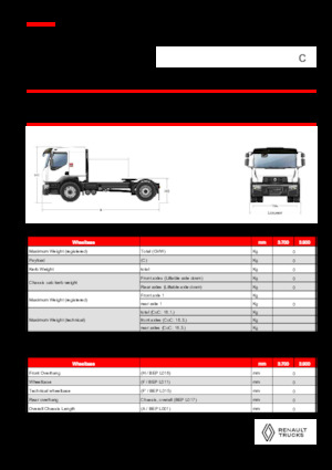 Trattori stradali Renault C CAB2300 460 4X2 T E6