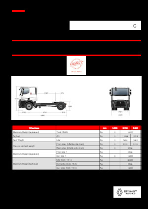 Trattori stradali Renault C T4X2 13L E6