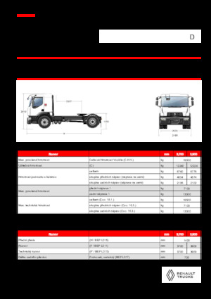 Trattori stradali Renault D 19 WIDE 4X2 T 460 E6