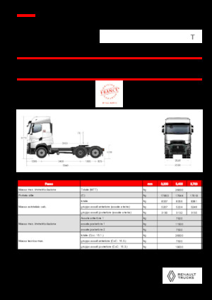 Trattori stradali Renault T HIGH T6X2 LOW 13L E6