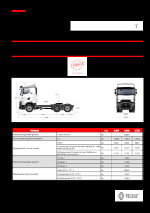 Trattori stradali Renault T HIGH T6X2 LOW 13L E6