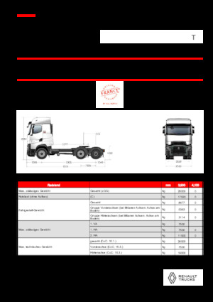 Trattori stradali Renault T HIGH T6X2 PUSHER 13L E6