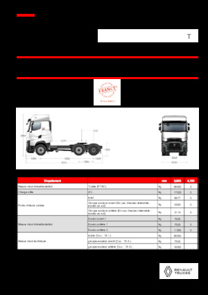 Trattori stradali Renault T HIGH T6X2 PUSHER 13L E6