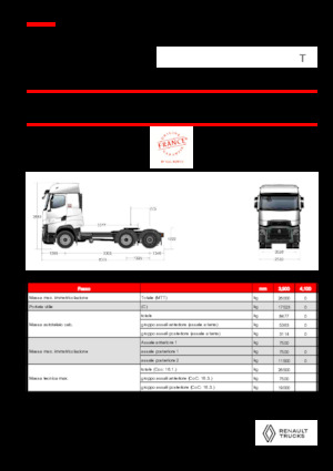Trattori stradali Renault T HIGH T6X2 PUSHER 13L E6