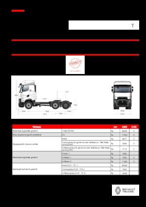 Trattori stradali Renault T HIGH T6X2 PUSHER 13L E6