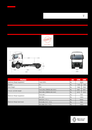 Trattori stradali Renault T T4X2 13L E6