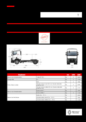Trattori stradali Renault T T4X2 LOW 11L E6