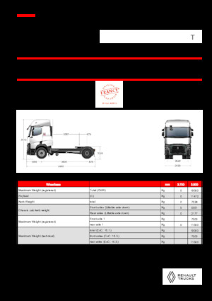 Trattori stradali Renault T T4X2 LOW 13L E6